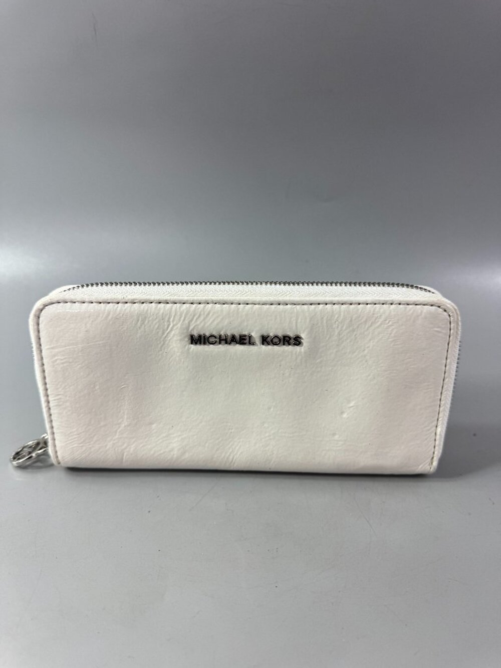 Michael Kors White Patent Leather Zip-around Long Wallet